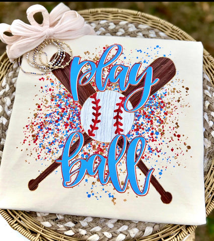 Play Ball Splatter Graphic Tee