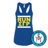 RUN with ME Ladies Racerback Tank