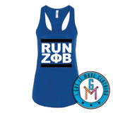 RUN with ME Ladies Racerback Tank